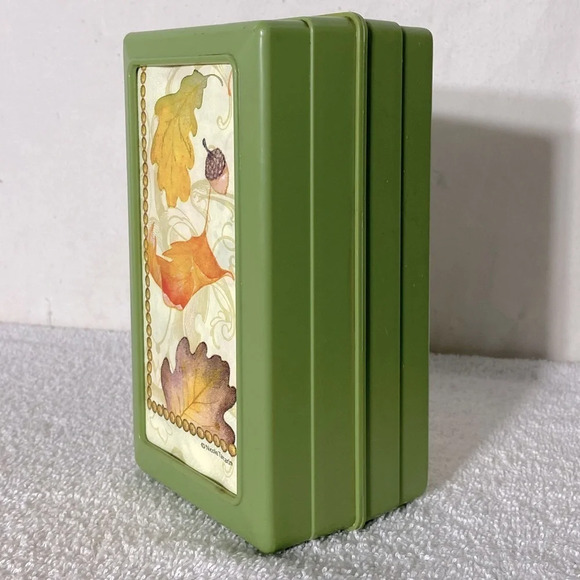 Vintage Orchid Paper Products Avocado Green Double Sided Napkin Dispenser - Picture 5 of 13
